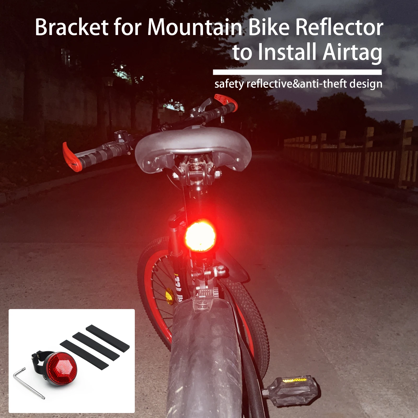 BracketforMountainBikeReflectortoInstallAirtagHideGPSLocation