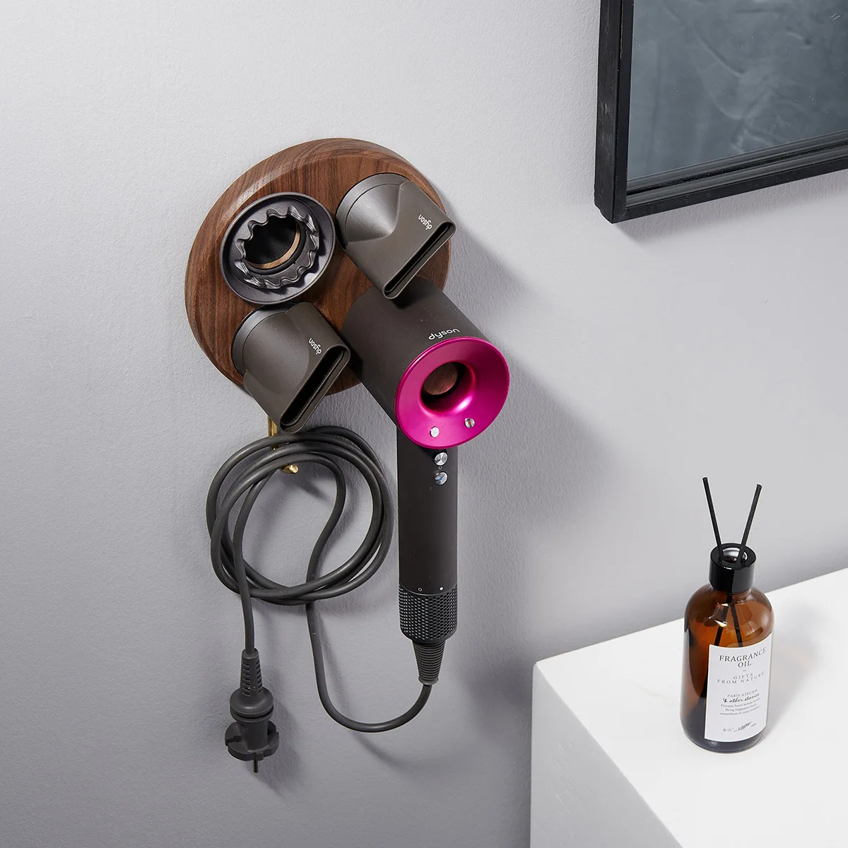 Bathroom Storage Stand For Dyson Blower Rack Home Decor Nozzles Hair Dryer Holder Organizer Wall Mount 4