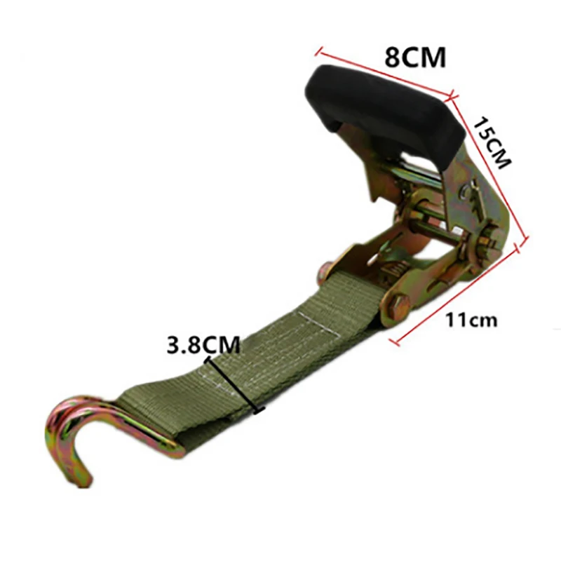 1Set Buckle Tie-Down Belt Cargo Straps For Car Motorcycle Strong For Luggage Bag Ratchet Bike With Rope Belt Metal Buckle Tow