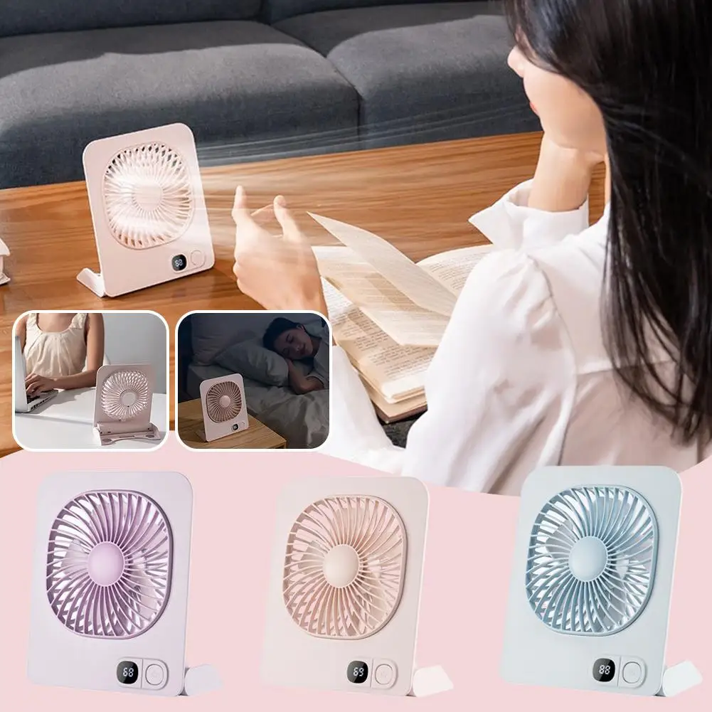 Magnetic Desktop Fan USB Rechargeable Portable Strong Magnet 360 Rotation Multi Speed Quiet For Office Home Student Electronics 2