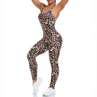 Sleeveless Leopard Print Bodysuit Women Sexy Backless Jumpsuit Long Pants Fitness Yoga Sports Suit Casual Clothes Female New in - Image 6