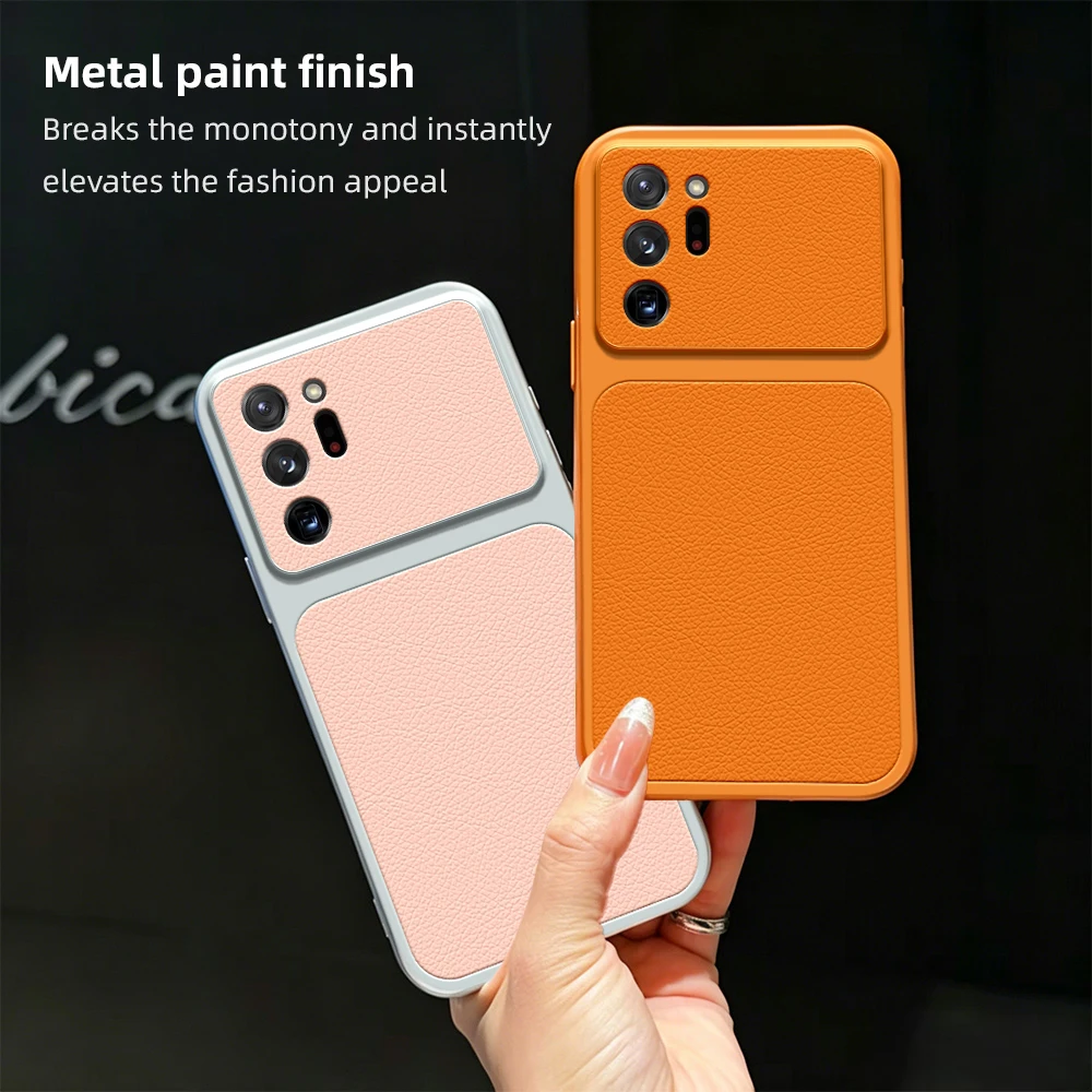 Luxury Leather Protective Case for Smartphones - Matte Finish Back Cover