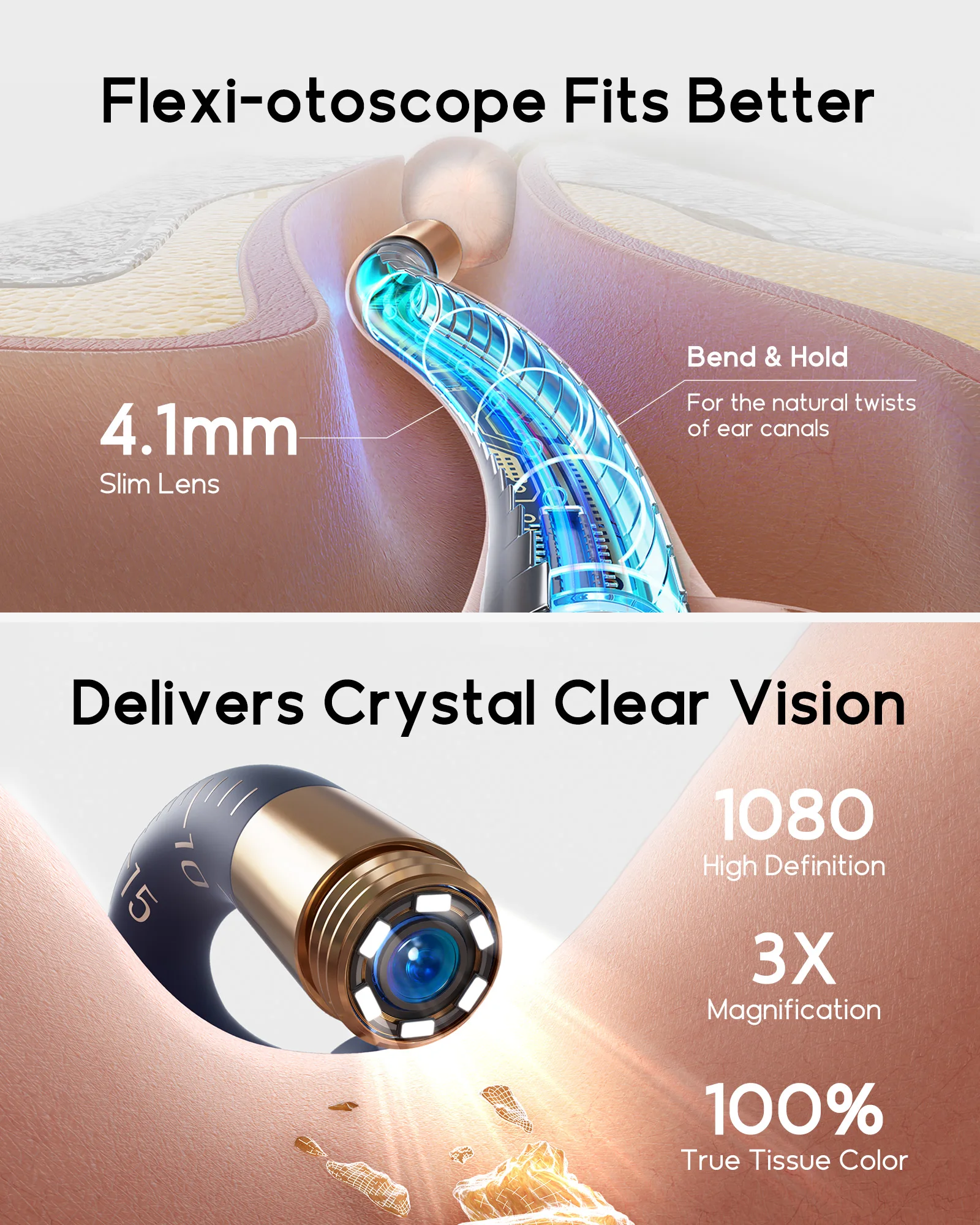 2025 Xiao'mi Bebird EarSight Plus I35R Visual Ear Cleaner HD Clipable Tweezers Earpick Wireless Cleaning Endoscope with Camera 4