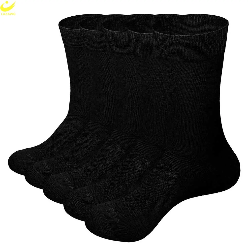 LAZAWG Men's Cotton Socks New Style Black Blue Business Men Socks Soft Breathable Summer Winter for Male Socks