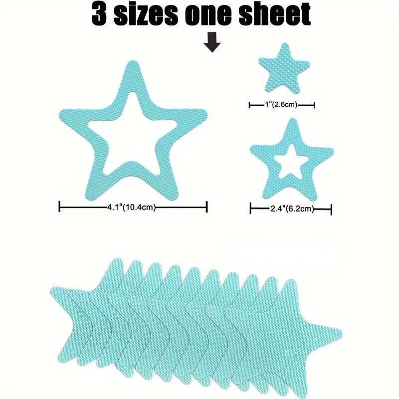 Waterproof Star Shaped Bathtub Sticker Non-Slip, Self-Adhesive, Removable, and Decorative Perfect for Bathroom and Toilet Decor