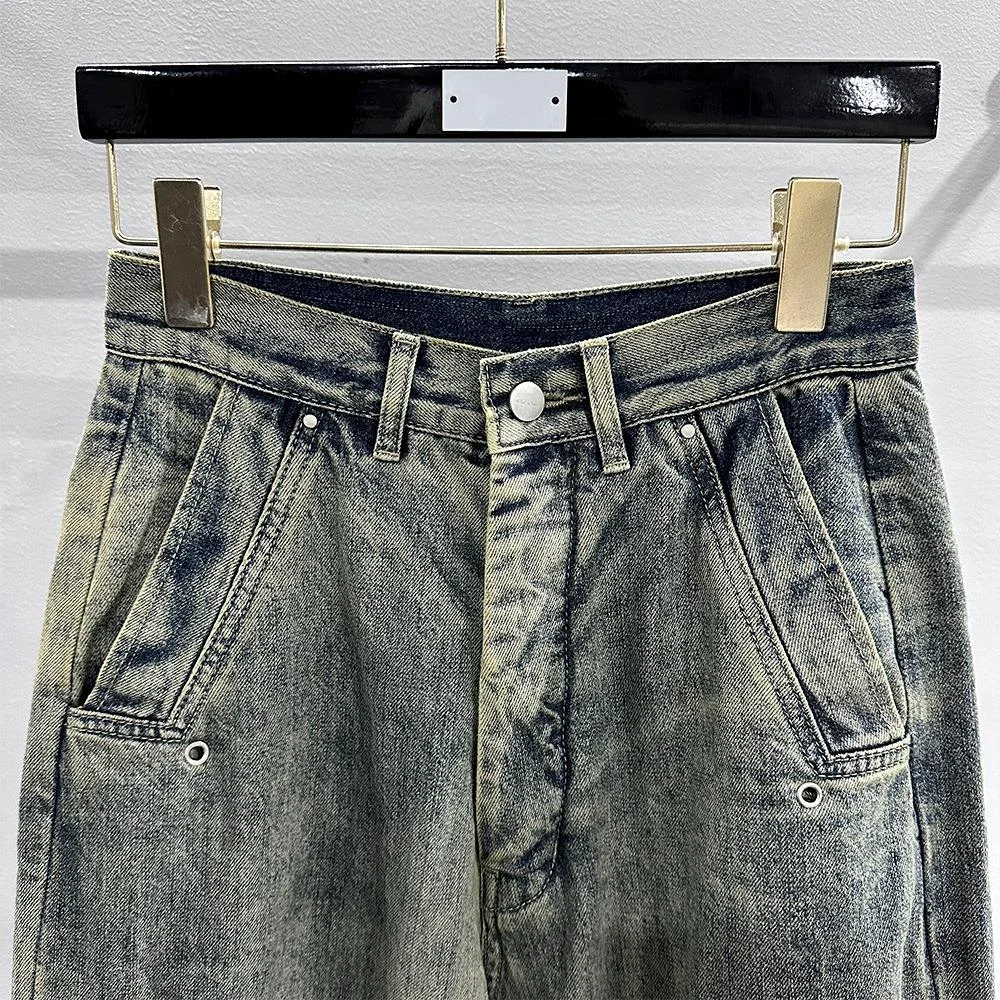PFNW High Quality Japanese Vintage Straight Drag Washed Jeans Gradient Spring 2025 New Denim Long Pants Casual Trousers 28W5912 3