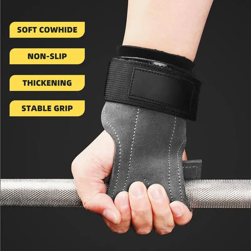 

Weight Lifting Gloves Anti Slip Breathable Grip Palm Guards Leather Palm Protector Deadlift Gloves Fitness Training Equipment