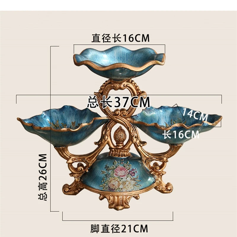 유럽 스타일 레진 과일 접시 식탁 장식 홈 거실 테이블 상단 사탕 스낵 보관 장식품