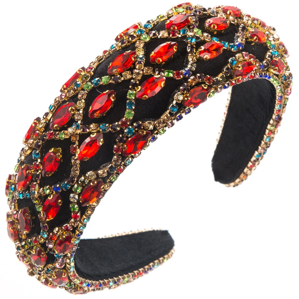 Diadema San Valentín Para Mujer - Corazones, Cuentas Y Diamantes De Imitación, Color Rojo/Rosa