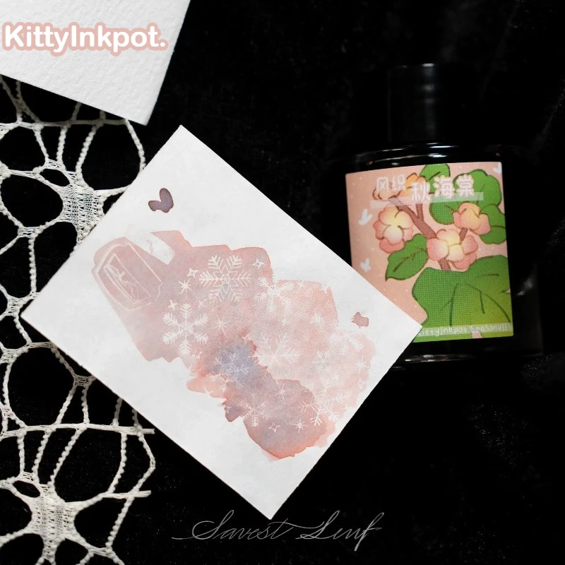 KiityInkpot 52 색상 5ml 쉰 만년필 잉크 비탄소 유리 딥펜용 JINHAO Hongdian 학교 미술 용품 ??문구용품