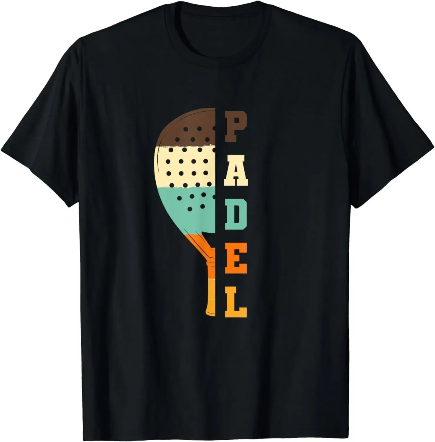 Vintage T Shirt Padel Paddle Tennis Racquet Ball Vintage Colors T-Shirt Casual Sports Street Couple Clothes Streetwear Mens T Shirts