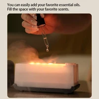 New Simulation Flame Aromatherapy Machine Mini Air Humidifier LED Colorful Light Timer Humidifier Home Perfume Diffuser 4