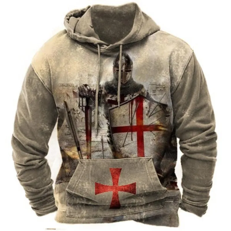 

Fashion Sweatshirts Men Hoodies Men's With Elk And Yak Graphic 3D Printed New Autumn Oversized Pullover Polyester Fiber Clothing