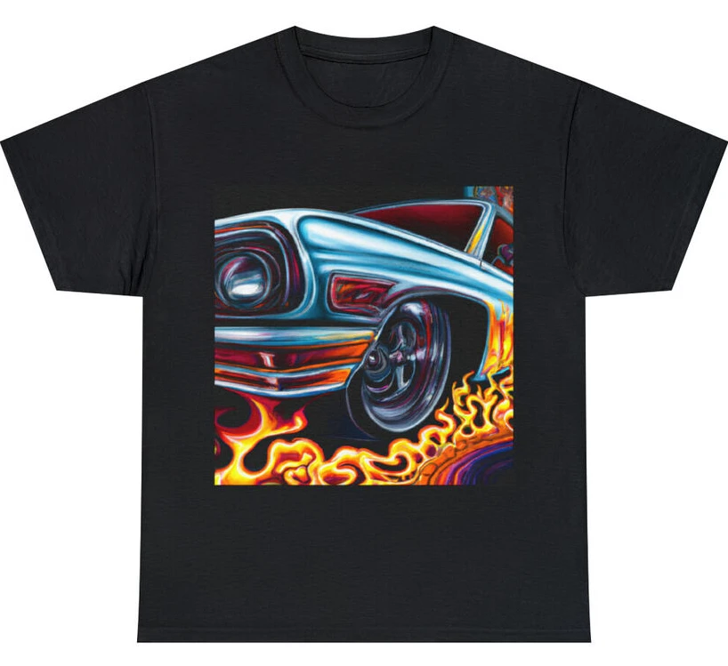

Футболка Lowrider в винтажном стиле, Мужская/женская одежда с коротким рукавом, с принтом чикано Холо, огненное пламя, машина, Гангстер
