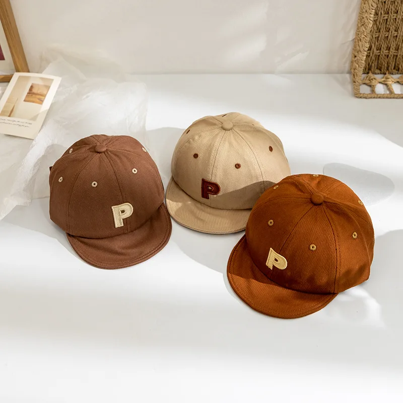 

Korean Style Letter Baby Baseball Cap Solid Color Soft Brim Infant Peaked Caps Spring Summer Toddler Girl Boy Sun Hats 1-4Y