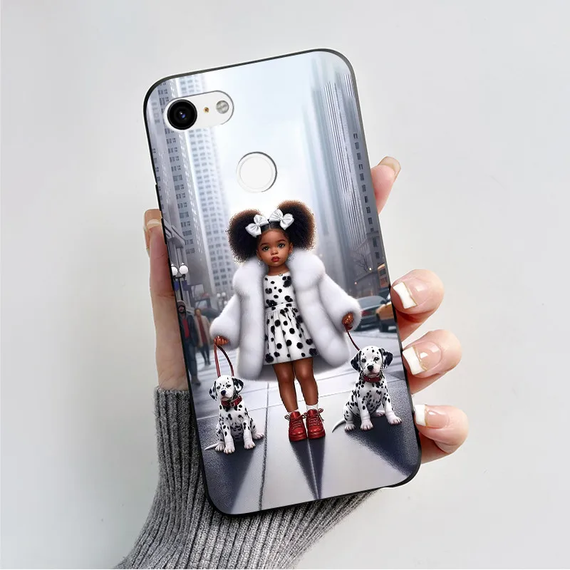 Charming Heart Cartoon Black Bumper Soft TPU Silicone Phone Case