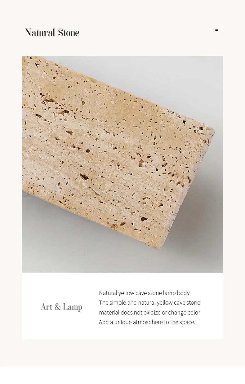 Wabi Sabi Outdoor Stone Strip Wall Lamp view 7
