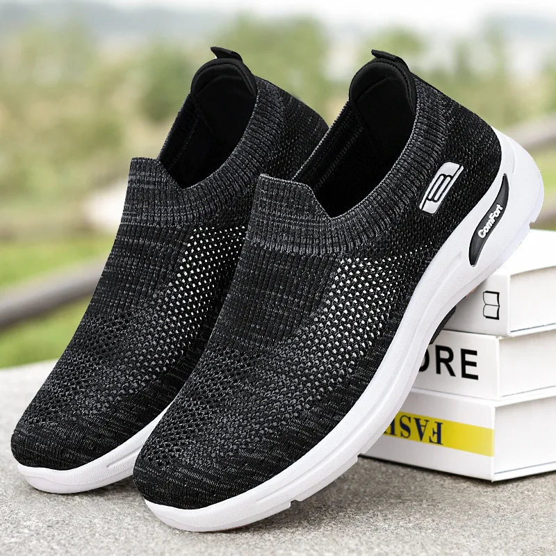 

Sneakers Men's Summer Breathable Mesh Sports Shoes Non-slip Soft Sole Male Casual Shoes Man Light Lazy Shoe Comfort Dad Footwear