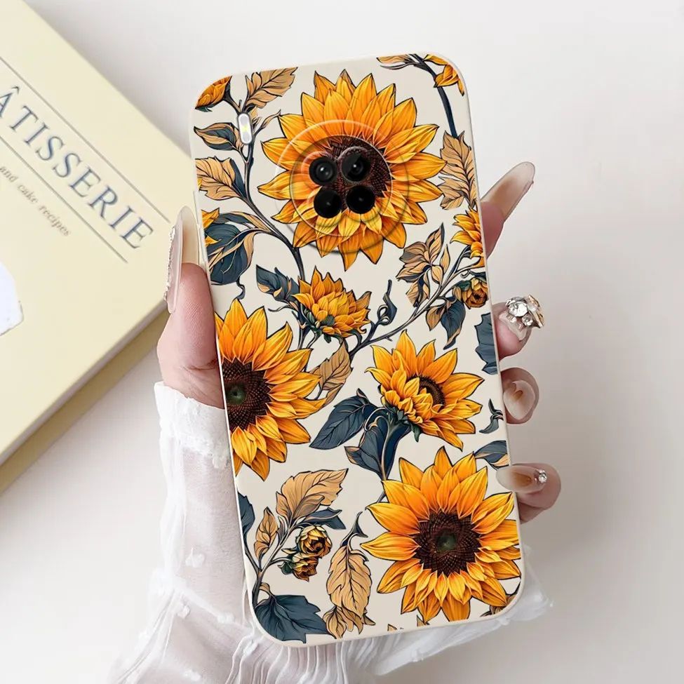 Fashion Cute Cartoon Luxury Flower Silicone Shockproof Bumper Back Cover