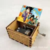 Wooden Music Box Anime One Piece Luffy Zoro Pattern Hand Cranked Home Decoration Carved Musical Box Valentine's Birthday Gift 4