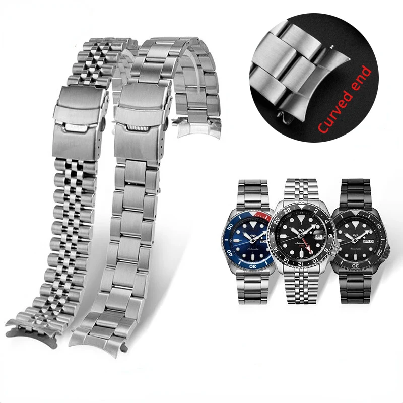 Corrente Relógio Masculino para Seiko n. ° Srpd63k1 Srpb41j1 Verde Água Fantasma Casio Mdv106 Pulseira de Relógio Aço Inoxidável 20 22 mm - Image 3