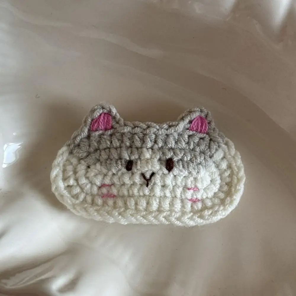 Animals Headwear Bouncy Dog Crochet Hair Clips Cat Cartoon Children's Hair Accessories Handmade Women's Side Clip Unisex