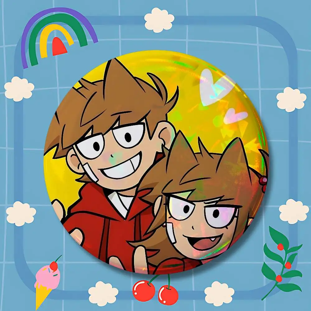 Heißer Verkauf: E-Eddsworlds-S 58mm 44mm HD-Druck Broschen-Abzeichen, Pretty Derby Runde Display-Broschen, Anstecknadeln – Detail 8