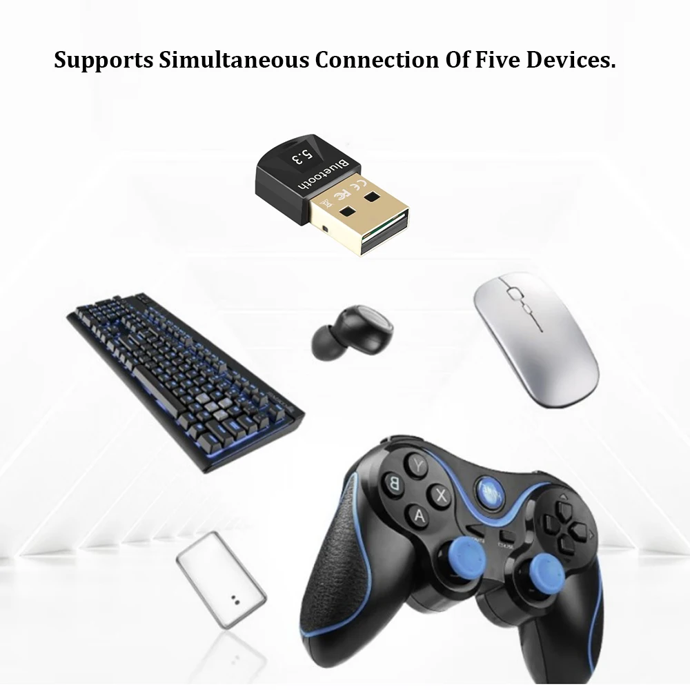 Bluetooth Adapter For Pc Usb Bluetooth 5.3 Dongle 5.0 Receiver For Speaker Mouse Keyboard Music Audio Transmitter bluetooth transceiver adapter bluetooth aux adaptor bluetooth adapter audio adapter