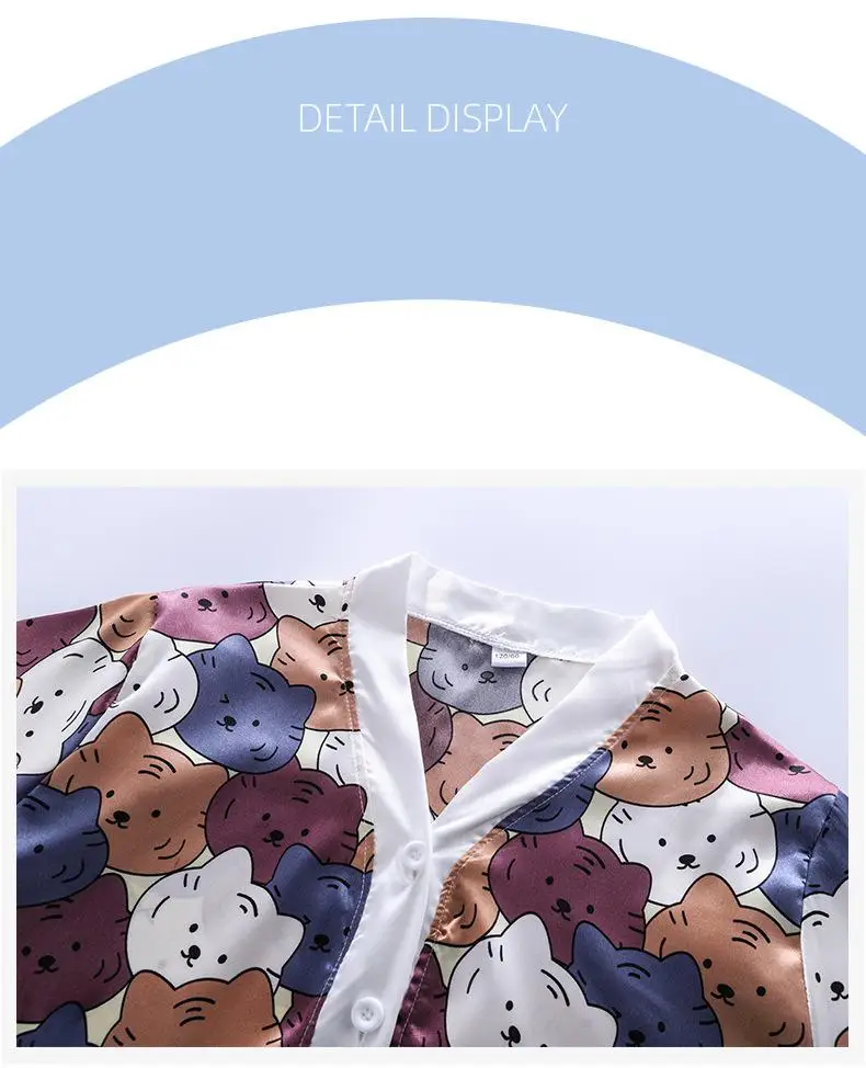 Children's Pajamas Spring Girls Home Wear Clothes Cute Cartoon Long Sleeved Boys Pajamas 3-15Y Kids Sleepwear Clothes Set designer pajama sets