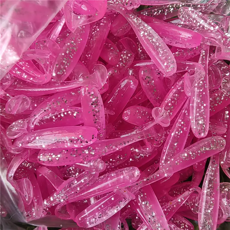 50PCS Micro Soft Fishing Lures 0.35g/35mm T-tail Worm Lure Small Artificial Bait Jig Wobblers Bass Pike Fishing Tackle - Image 5