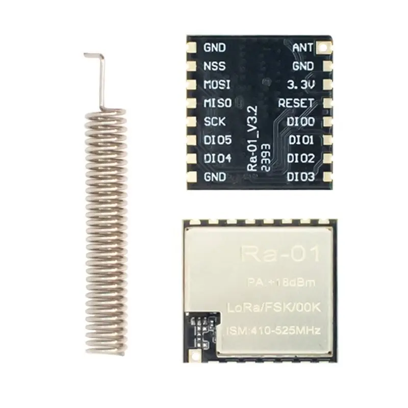 Ra-01 모듈 SX1278 Lora 무선 RF 데이터 전송 모듈 SPI 인터페이스 433Mhz