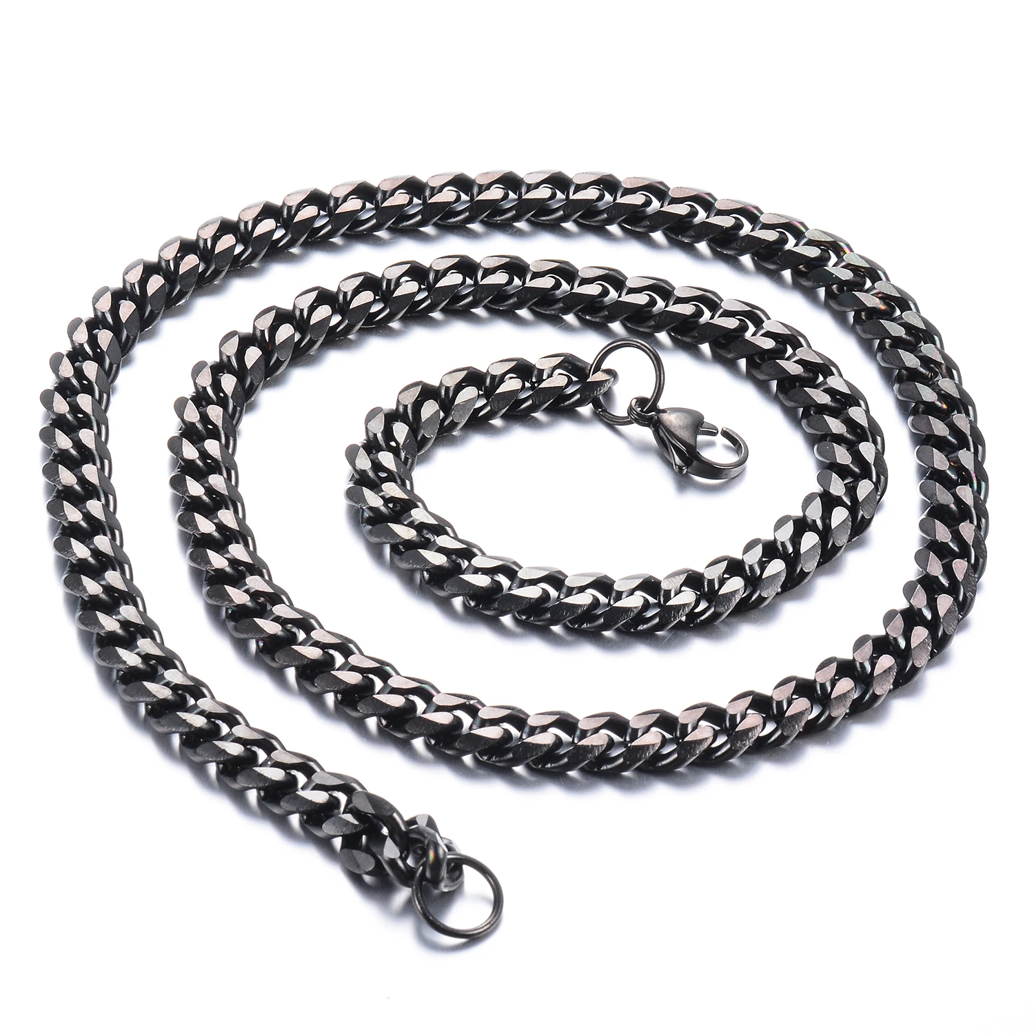 Collana A Catena Cubana In Acciaio Inossidabile 316L Placcato Oro 18K, Larghezza 3.5mm/5mm, Lunghezza 16-30 Pollici, Gioiello Unisex