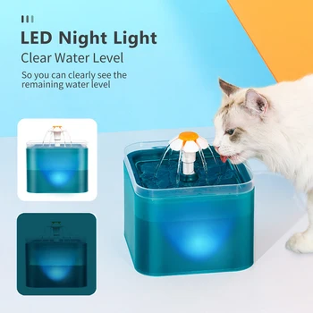 2L Pet Water Fountain w/Nitelight 1