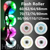 Flash Inline Skate Wheels 4pcs LED Roller Wheels 60/62/64/68/70/72/76//80/90/100/110/125mm Speed Skates Accessories 1