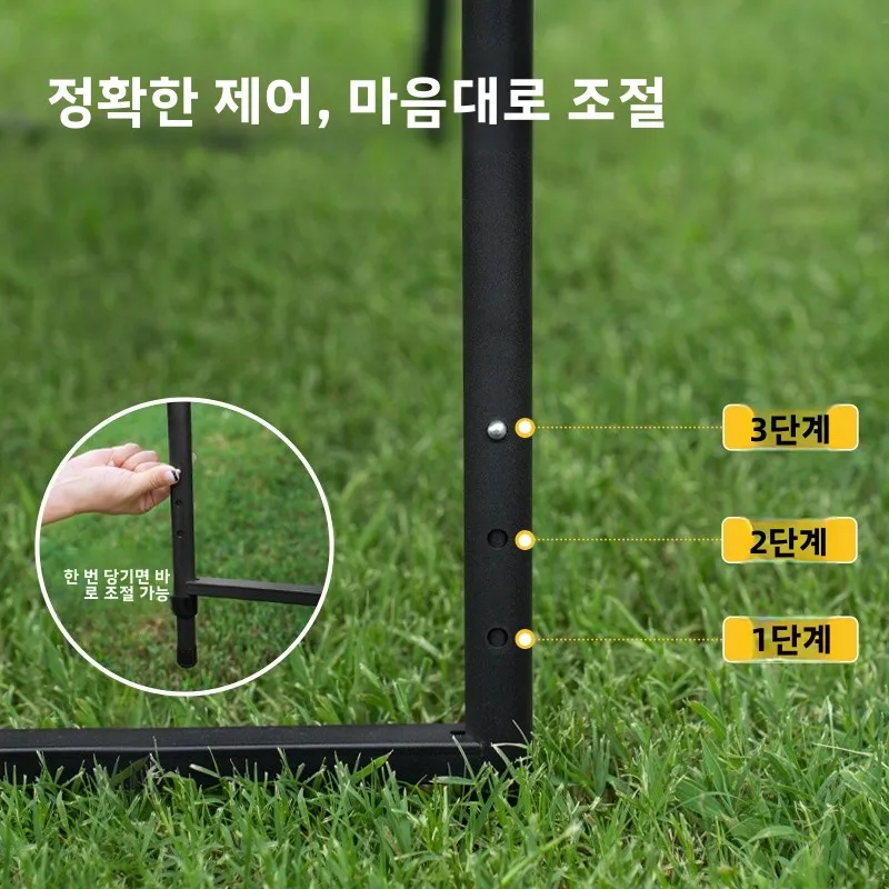 야외 휴대용 경량 캠핑 테이블 4단 유압식 리프트 테이블 반자동 접이식 티 테이블 차량 탑재형