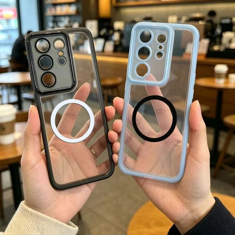 Ultra MagSafe Magnetic Camera Protection Film Case - Soft Silicone Clear Shockproof Bumper