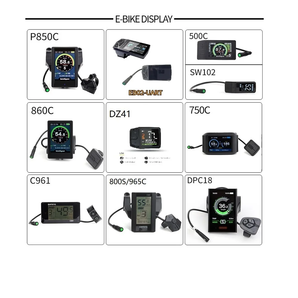 바팡 BBSHD 48V 52V 1000W UART 미드 드라이브 모터 개조 키트 BB 68mm 100mm 120mm 전기 자전거용