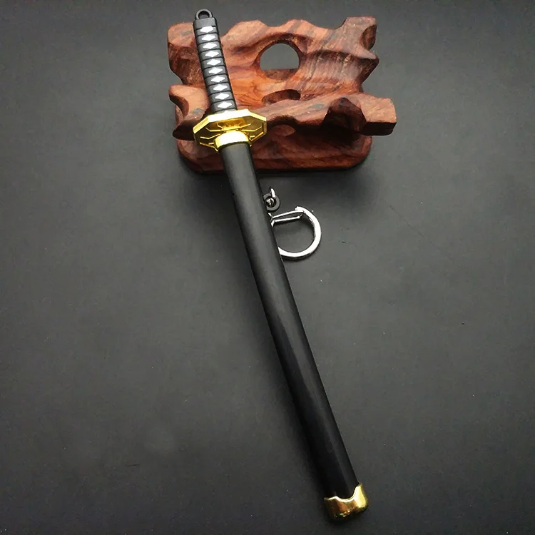 Mini Sword Keychain Eight Color Roronoa Zoro Buckle Toolholder Scabbard Katana Sabre Car Keyrings