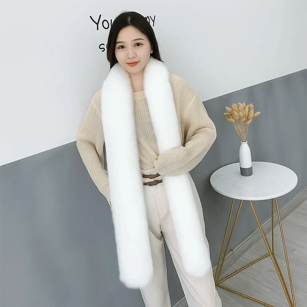 Soft Plush Fake Fur Winter Scarf for Women