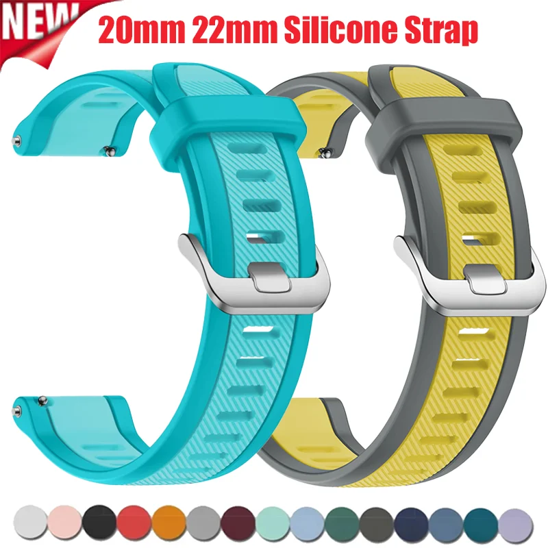 Versatile Silicone Watch Strap - 20mm/22mm