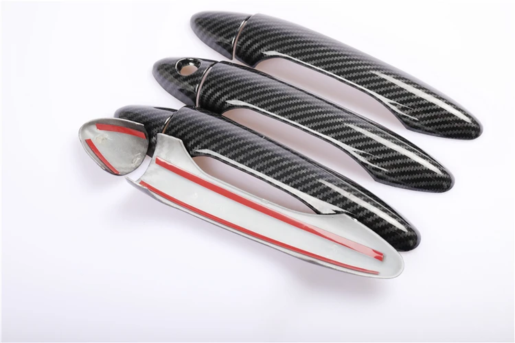 Carbon Fiber Chrome Auto Türgriff Schüssel Abdeckung Trim Aufkleber Für Kia K3/Kia Cerato 2012-2017 Styling zubehör – Detail 8