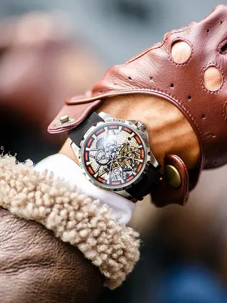AILANG  genuine double tourbillon watch men's mechanical watch automatic top ten hollow brand waterproof trend men's watch 3