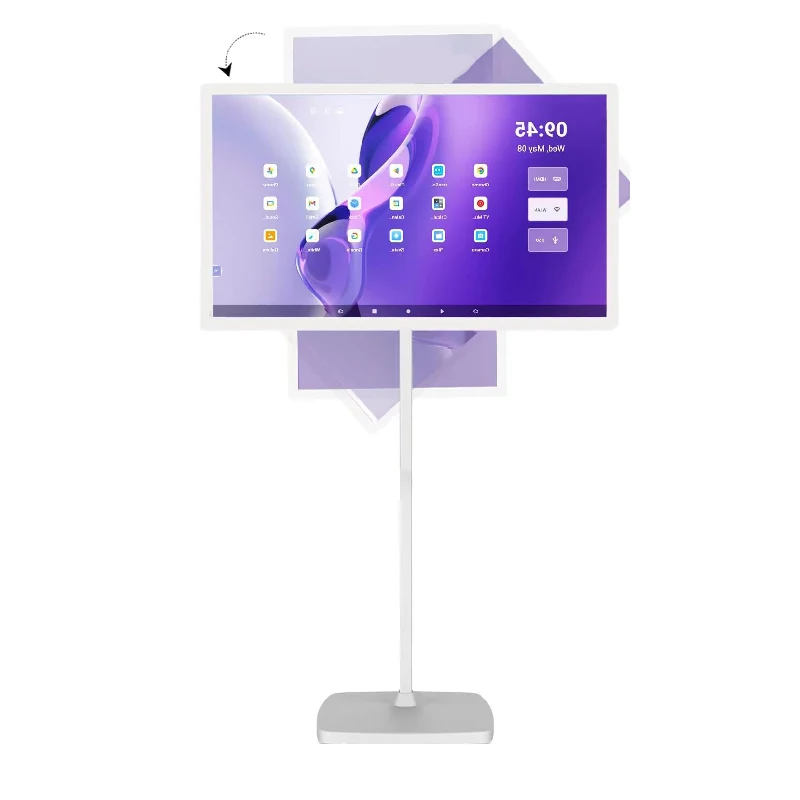 21.5 Inch Smart Display Outdoor Movable Mobile IPTV TV with Lcd Touch Screen Digital Signage Portable Smart Television