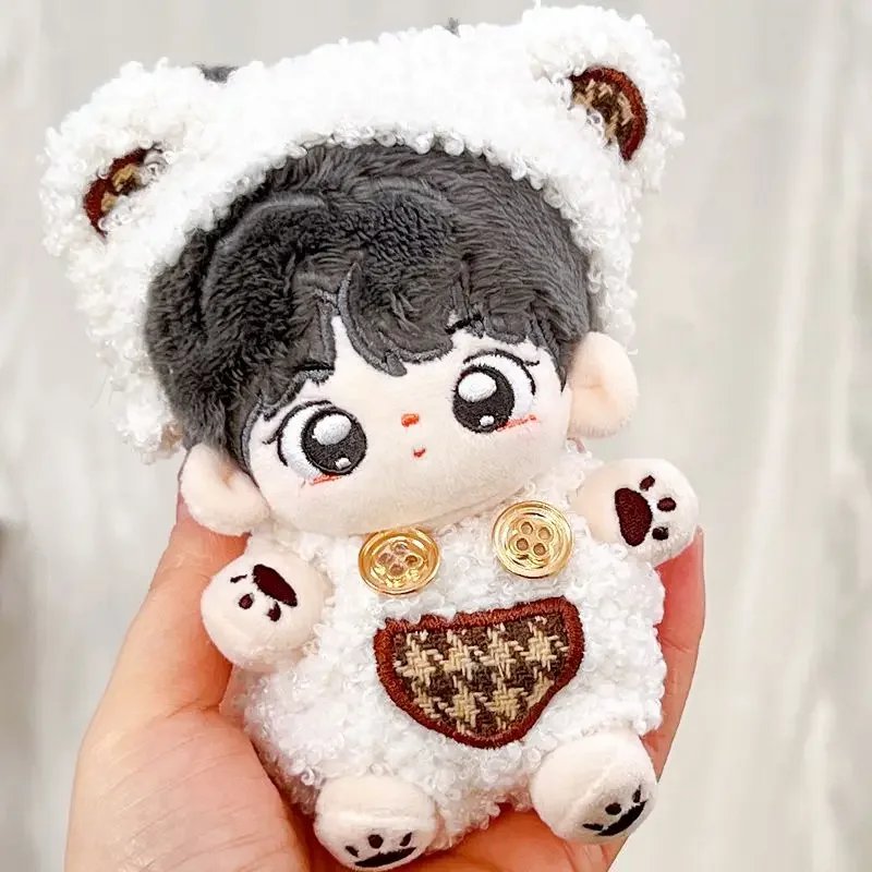 10cm baby clothes, teddy bear jumpsuit, cotton doll changing accessories, pendants, starfish toys 6