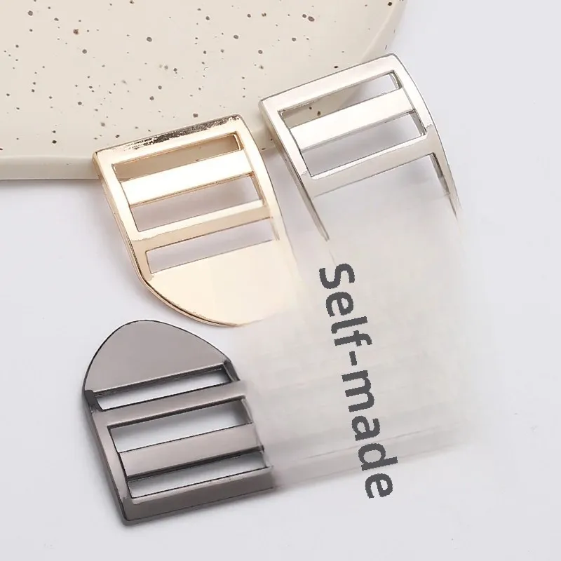 Metal Buckle Zinc Alloy Adjustable Clasp Five-Part Buckle Clothing Accessories Set For Men Women Children Infants
