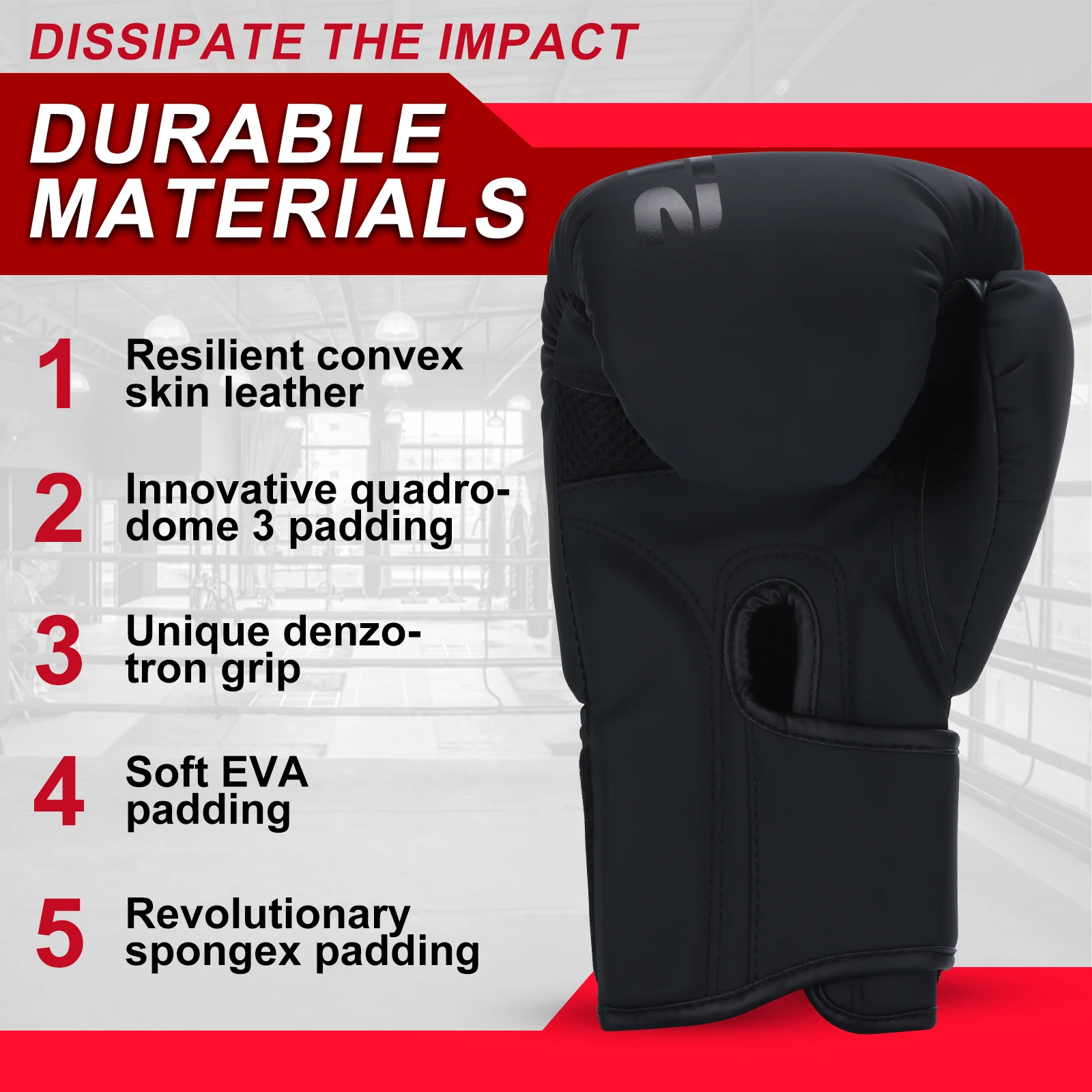 Boxing gloves, professional training sparring, explosion-proof leather, Muay Thai, MMA, Kickboxing, multi-layer sweat absorption 3