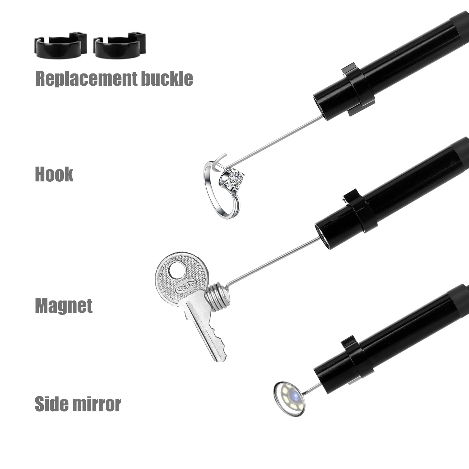 Inspection Camera Industrial Endoscope 1080P HD Borescope Inspection Snake Camera IP67 Waterproof 8 LED Lights 4.3 Inch LCD Screen 2600mAh Battery