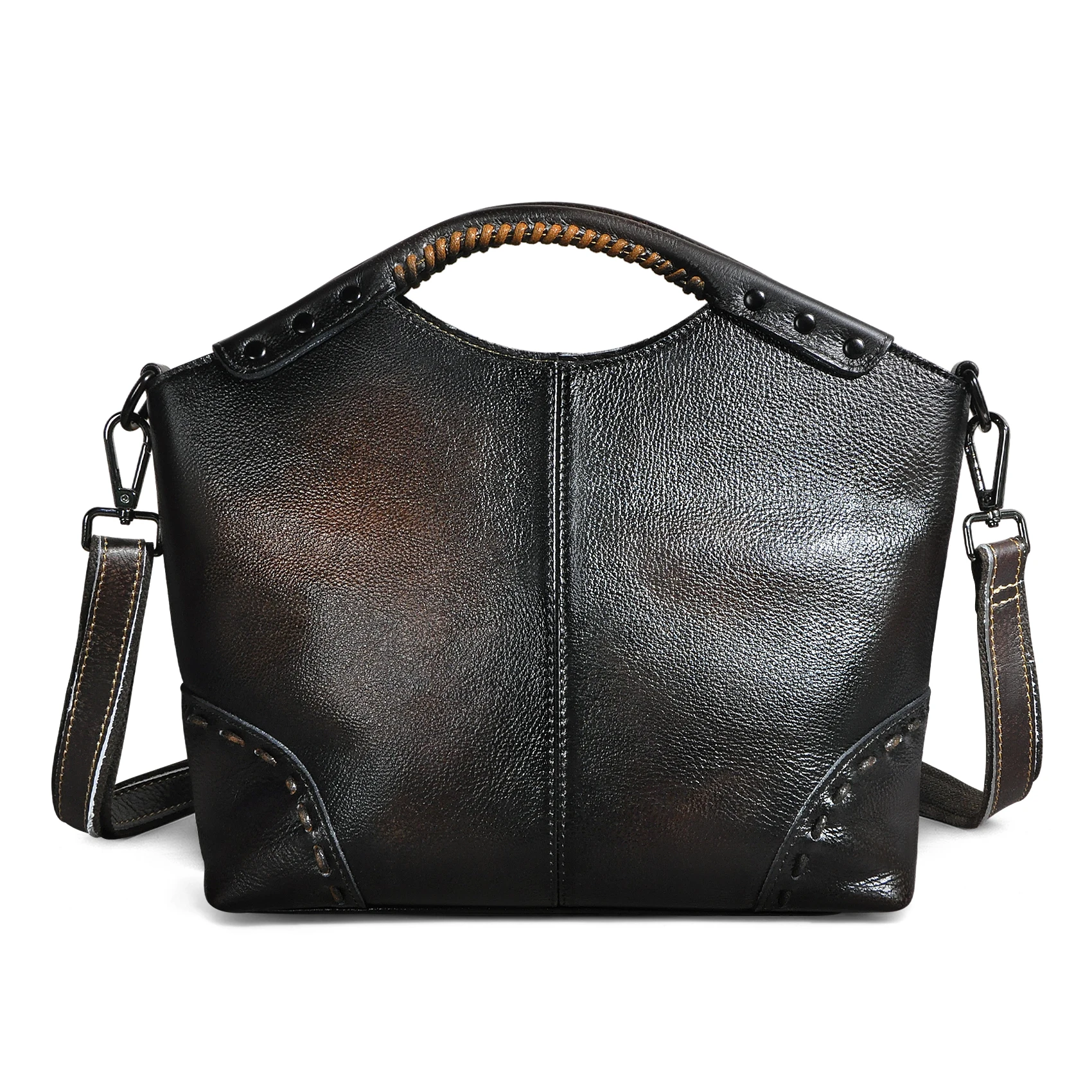 

Real LEATHER Famous Brand High Quality Luxury Ladies Casual Design handbag Shoulder bag Women female ol elegant Tote bag 6640-c4