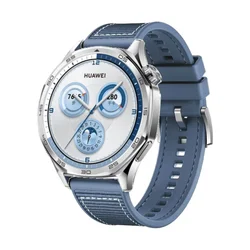 Breathable Woven Silicone Strap - 22mm Comfortable Wristband Replacement for Huawei Watch 4 Pro (Ocean Blue)