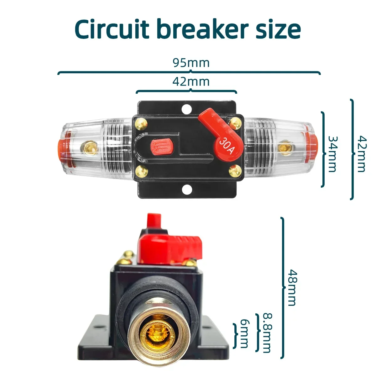 12V 24V 20A to 150A Car Boat Self-recovery Resettable Circuit Breaker Truck Resettable Fuse Short Waterproof Protection Fuse circuit breaker resettable fuse